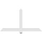 Ekena Millwork Eugene Architectural Grade PVC Gable Bracket, 60"W x 32 1/2"H x 2"D x 4"F, 13/12 Pitch GBP060X33X0204EUG00 - alternate 3
